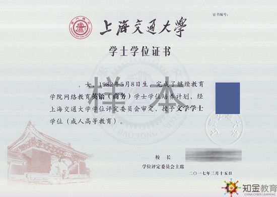 上海交通大学网络教育毕业证书和学位证书什么